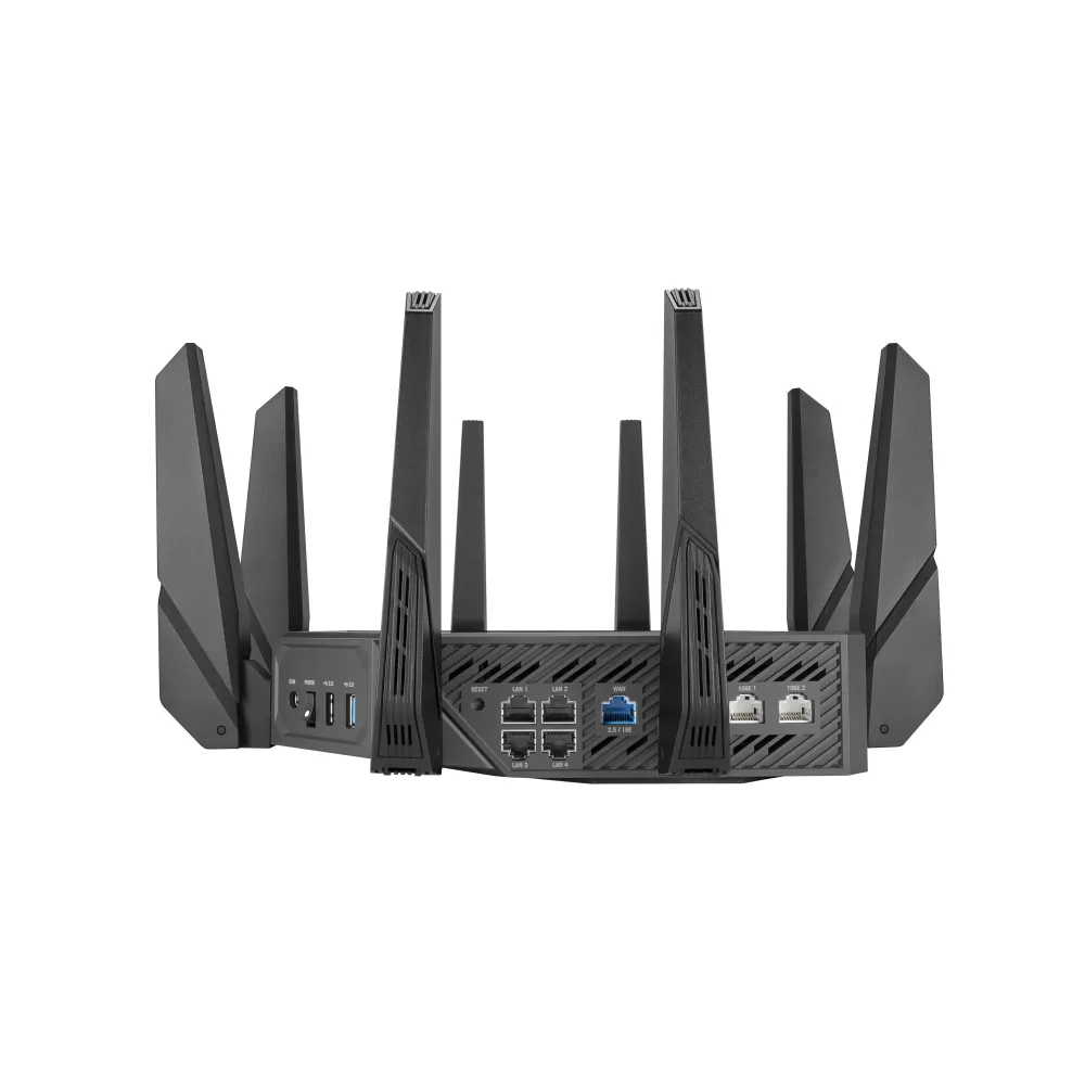 ASUS ROG Rapture GT-AXE16000 router wireless 10 Gigabit Ethernet Tri-band (2,4 GHz/5 GHz/6 GHz) Nero