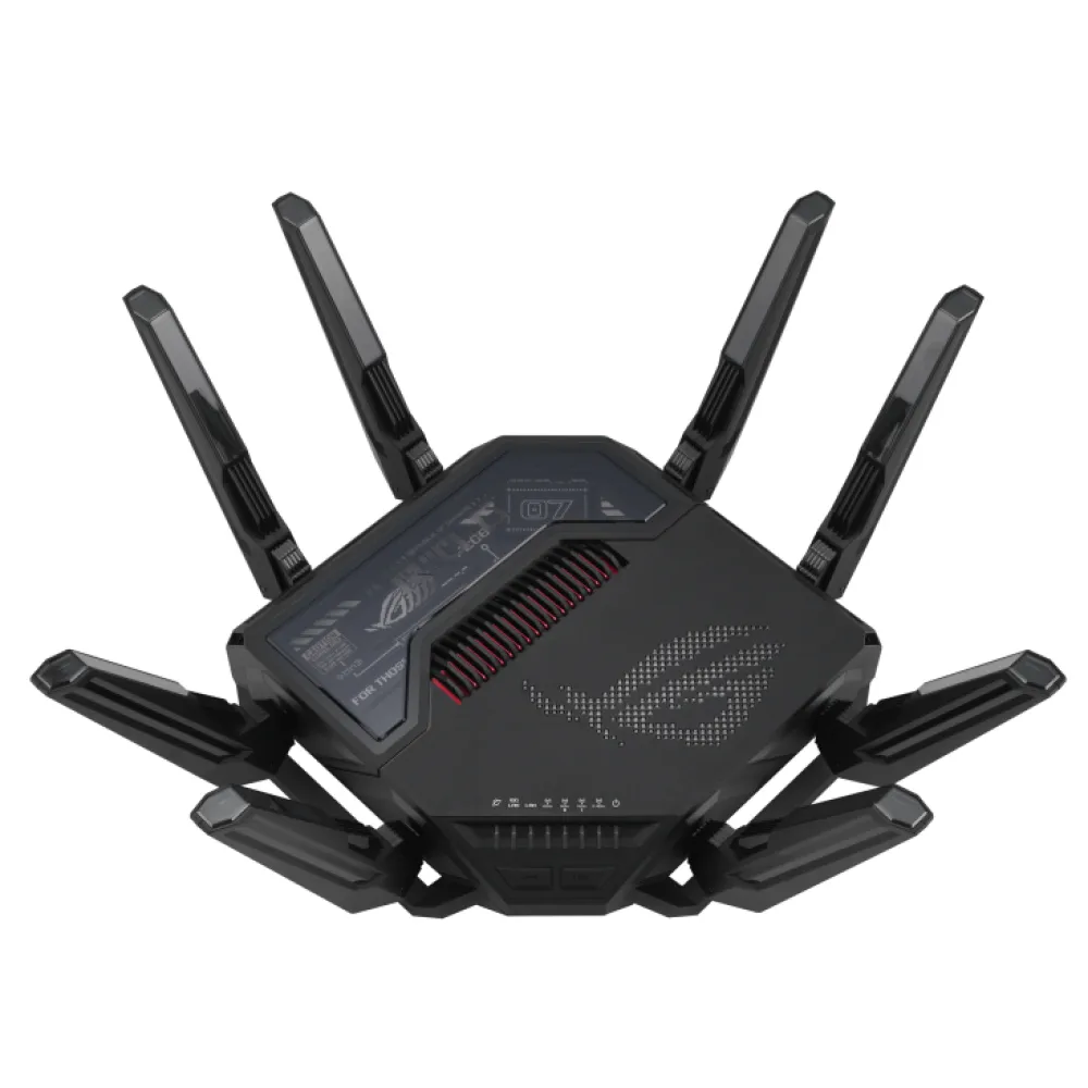 ASUS ROG Rapture GT-BE98 router wireless 10 Gigabit Ethernet Quad-band (2.4 GHz / 5 GHz-1 / 5 GHz-2 / 6 GHz) Nero