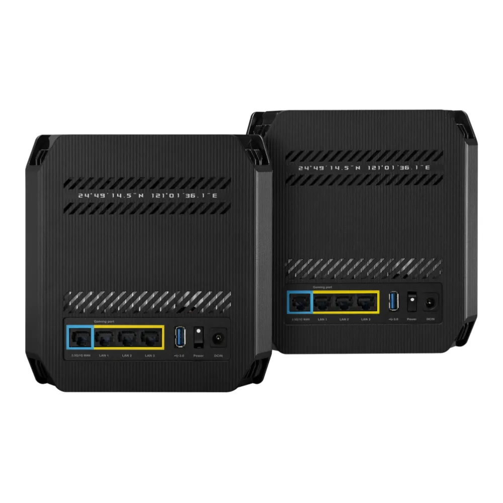 ASUS ROG Rapture GT6 (B-2-PK) Banda tripla (2.4 GHz/5 GHz/5 GHz) Wi-Fi 6 (802.11ax) Nero 4 Interno