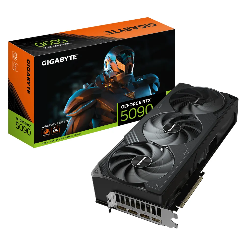 GIGABYTE GeForce RTX 5090 WINDFORCE OC 32GB GDDR7 DLSS4, PCi Ex 5.0 16x Quantità porte HDMI 1, DisplayPort 3