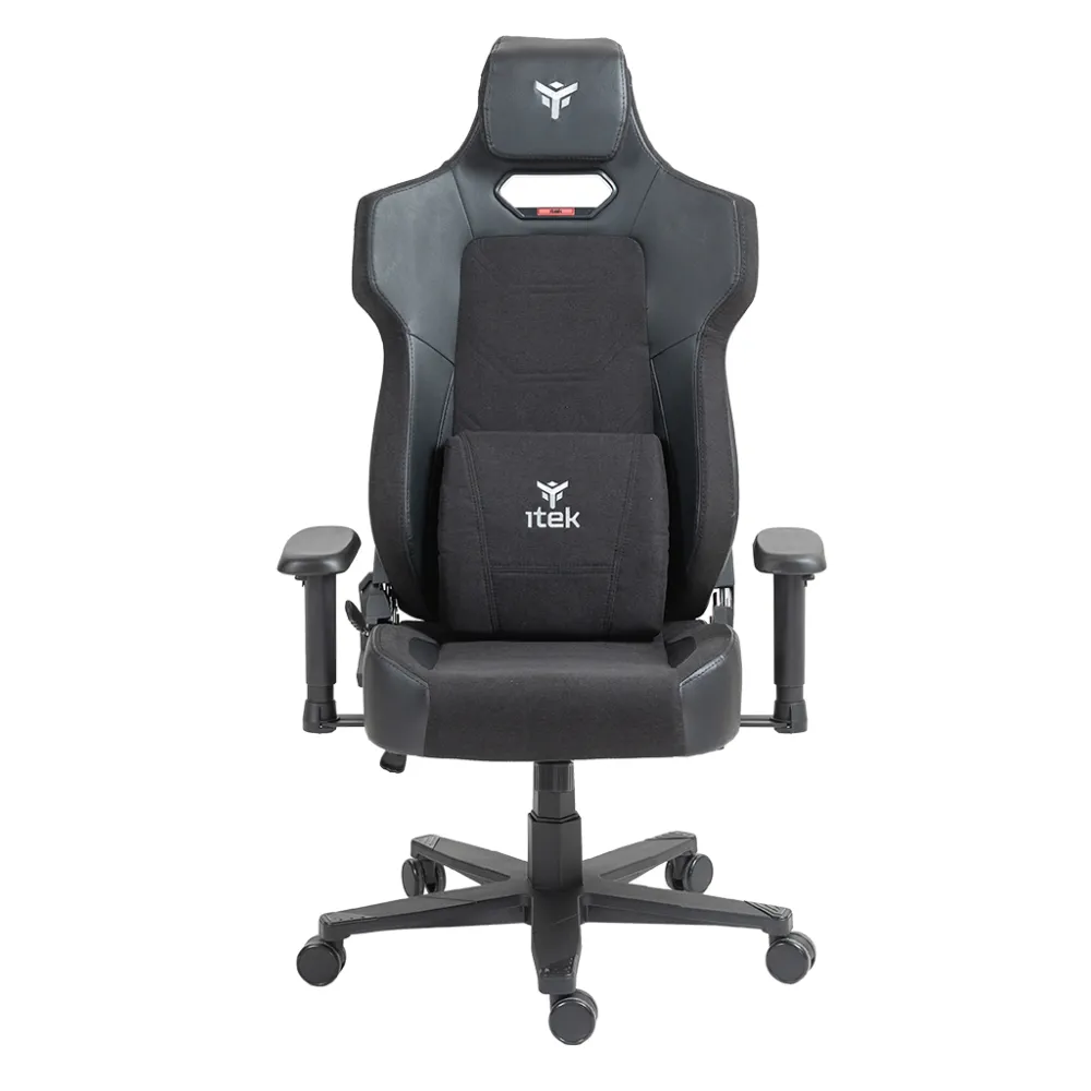 itek SHUTTLE PM66 Black - Sedia Gaming in PVC e Tessuto, Braccioli 3D