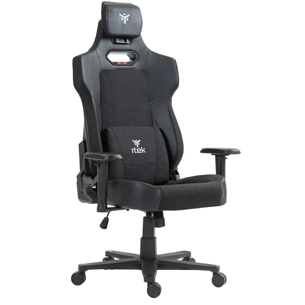 itek SHUTTLE PM66 Black - Sedia Gaming in PVC e Tessuto, Braccioli 3D