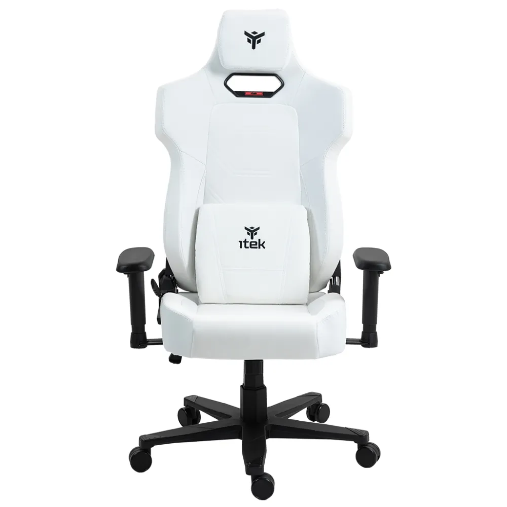 itek SHUTTLE PM66 White - Sedia Gaming in PVC e Tessuto, Braccioli 3D
