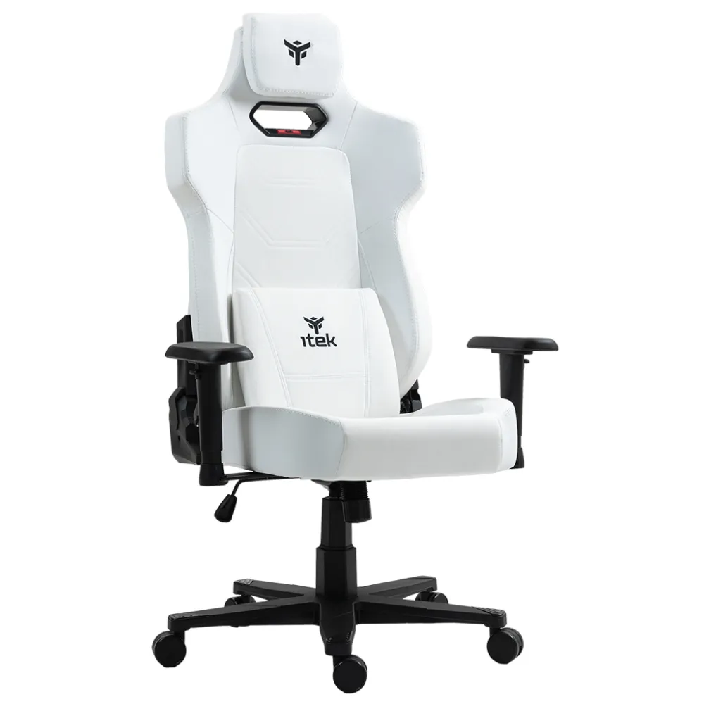 itek SHUTTLE PM66 White - Sedia Gaming in PVC e Tessuto, Braccioli 3D