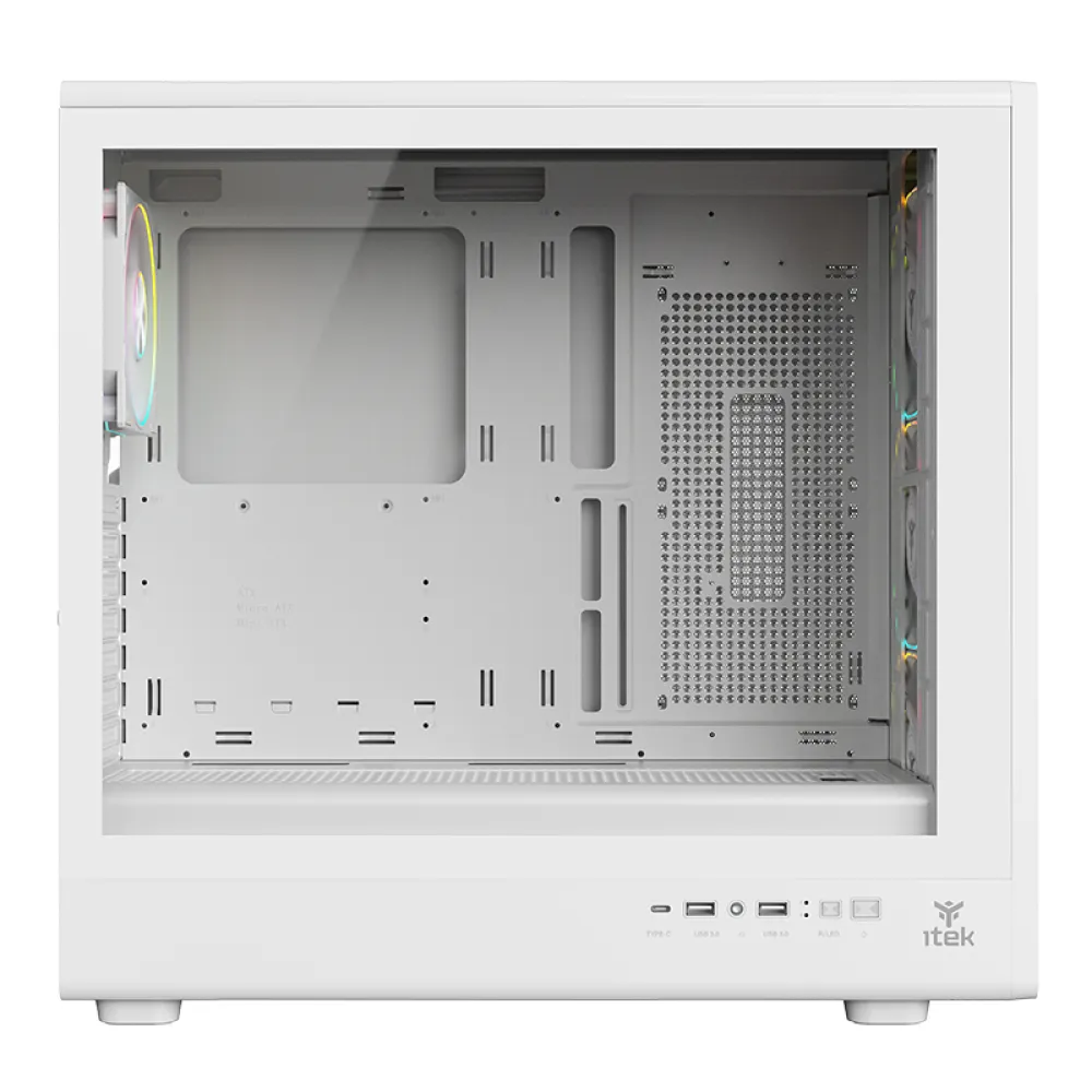 itek MESHCORE 36W White - Case ATX, Pannello Mesh, 4 Ventole ARGB, USB-C