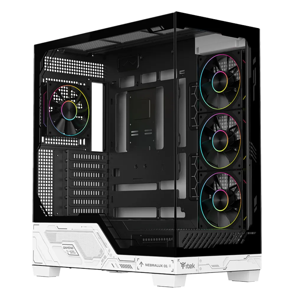 Case itek NEBRALUX 01 - Gaming Tower- ATX- 4x12cm ARGB fan- 2xUSB3- Type-C- Darker Temp Glass Side & Front Panel