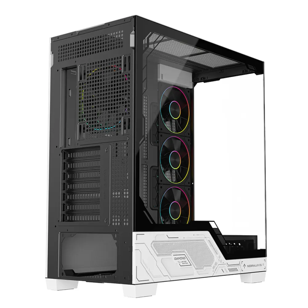 Case itek NEBRALUX 01 - Gaming Tower- ATX- 4x12cm ARGB fan- 2xUSB3- Type-C- Darker Temp Glass Side & Front Panel