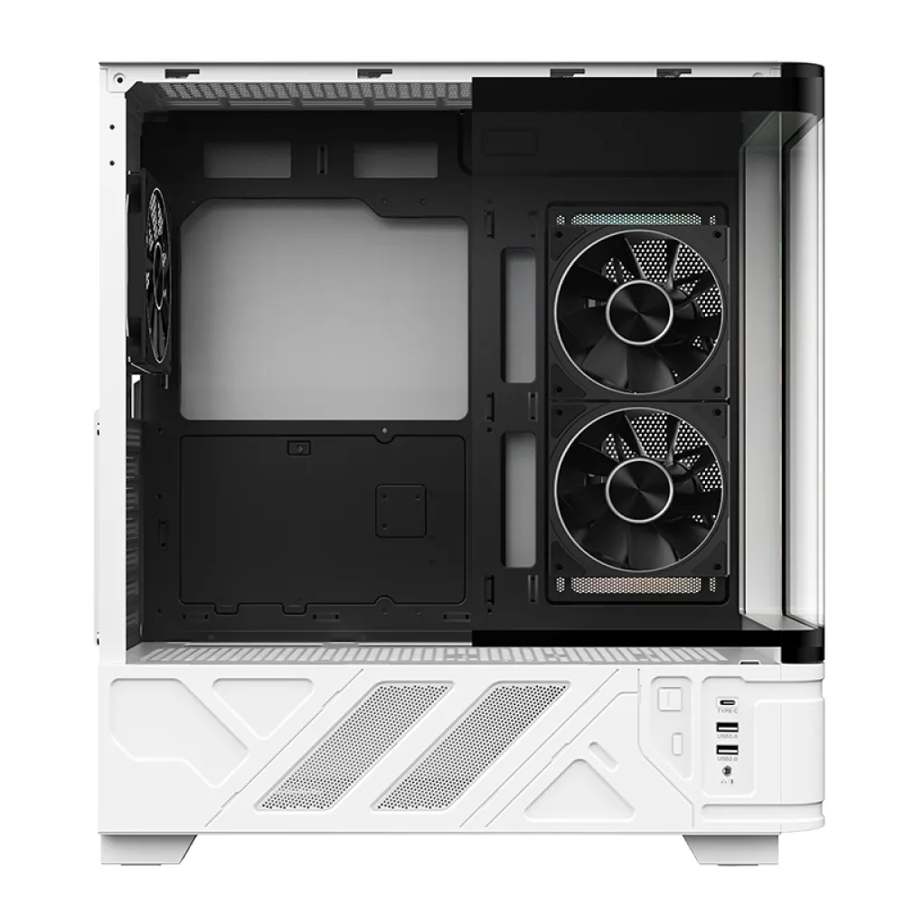 Case itek NETRON CURVED - Gaming Tower- ATX- 3x12cm ARGB fan- 2xUSB3- Type-C- Darker Temp Glass Side & Front Panel- Display