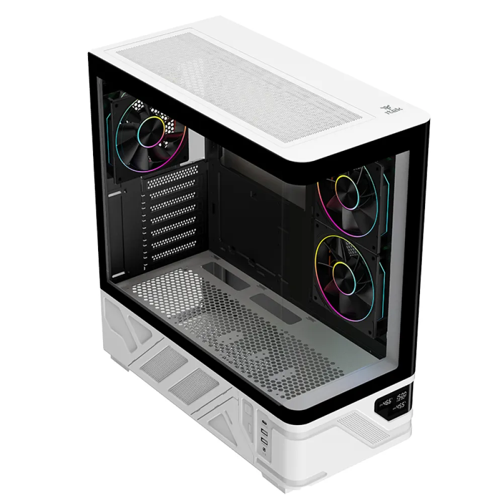 Case itek NETRON CURVED - Gaming Tower- ATX- 3x12cm ARGB fan- 2xUSB3- Type-C- Darker Temp Glass Side & Front Panel- Display