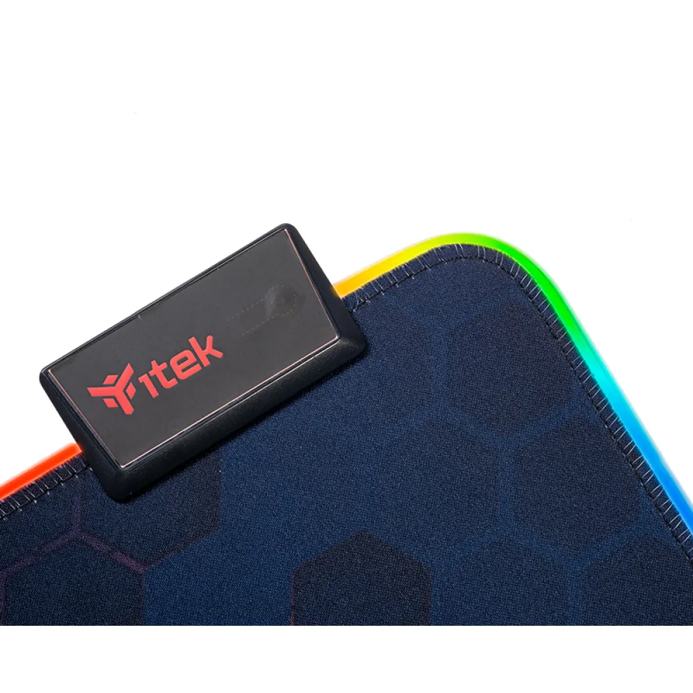 itek E1 Tappetino per mouse per gioco da computer Nero, Rosso
