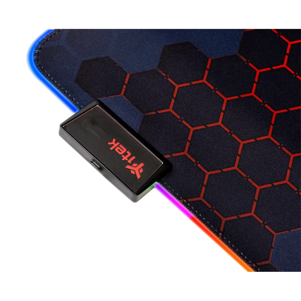 itek E1 Tappetino per mouse per gioco da computer Nero, Rosso