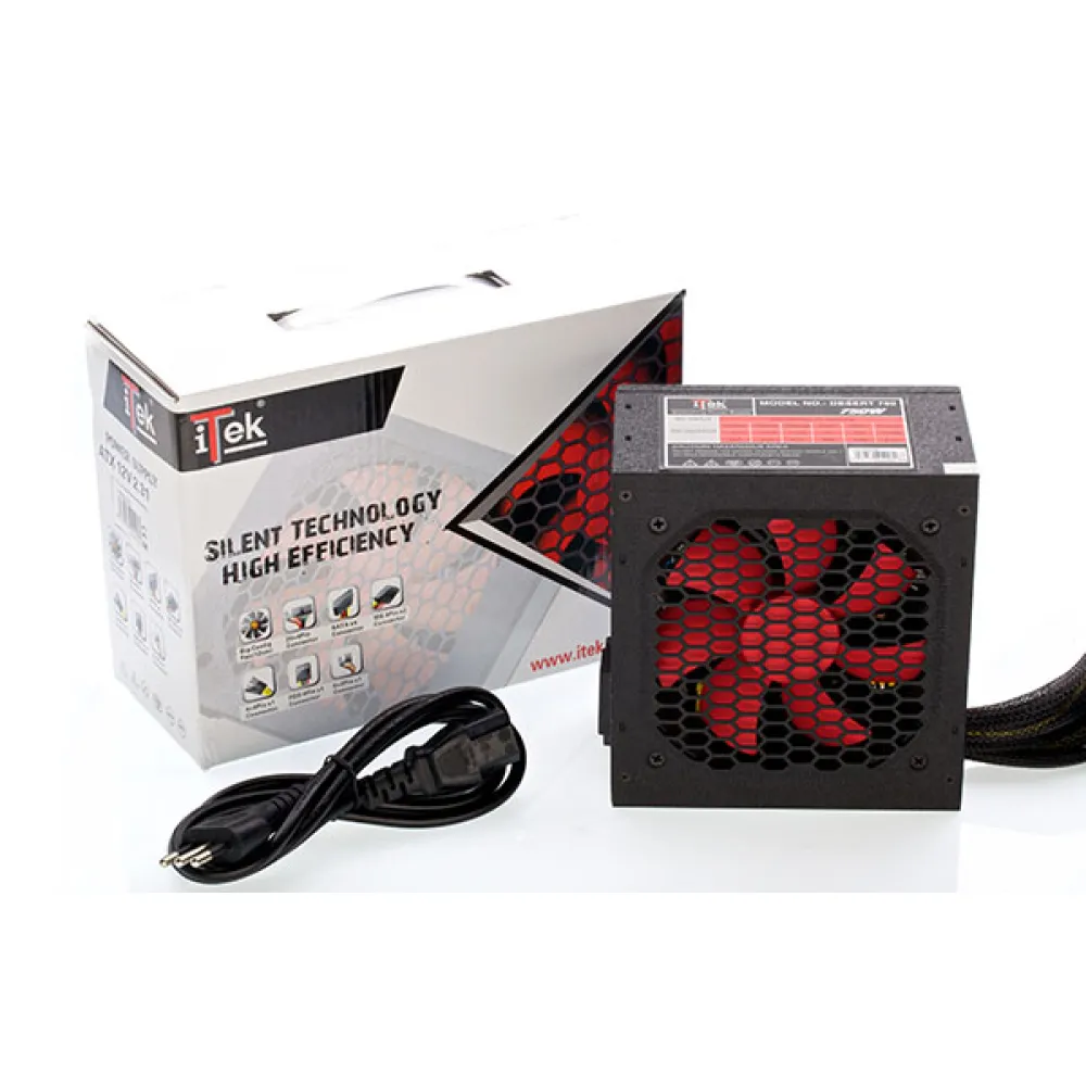 itek DESERT 750 Alimentatore 750W ATX Nero, Rosso