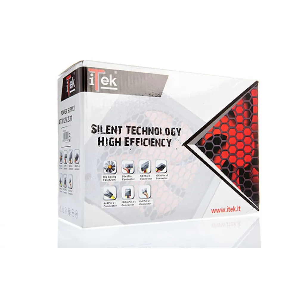 itek DESERT 750 Alimentatore 750W ATX Nero, Rosso