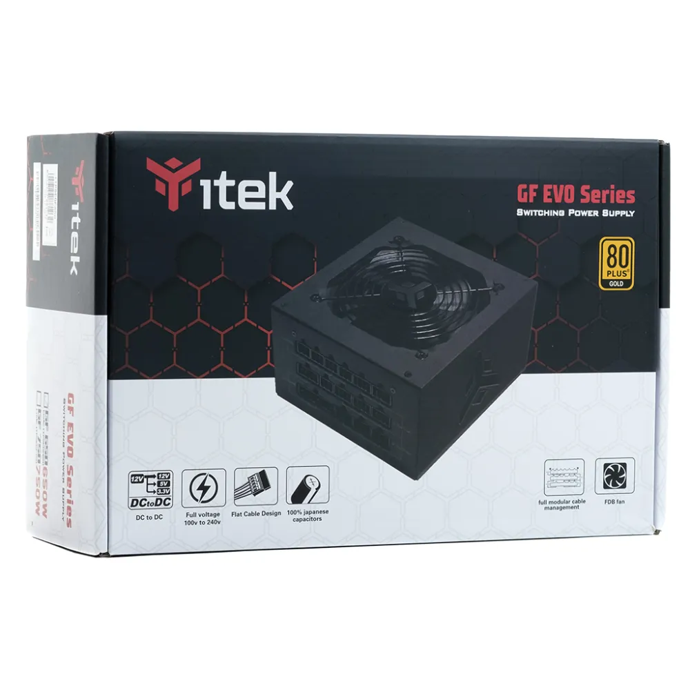 itek GF650 Alimentatore 650W ATX 80 PLUS Gold Nero