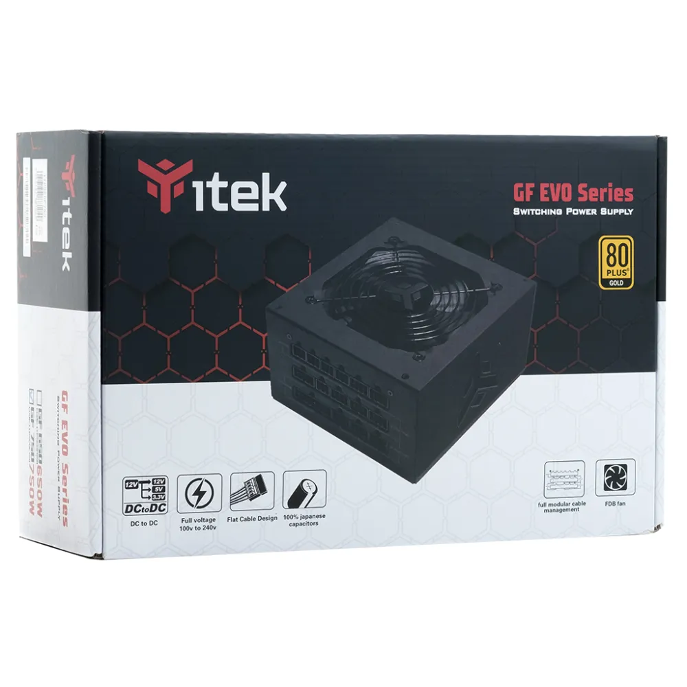 itek GF750 Alimentatore 750W ATX 80 PLUS Gold Nero