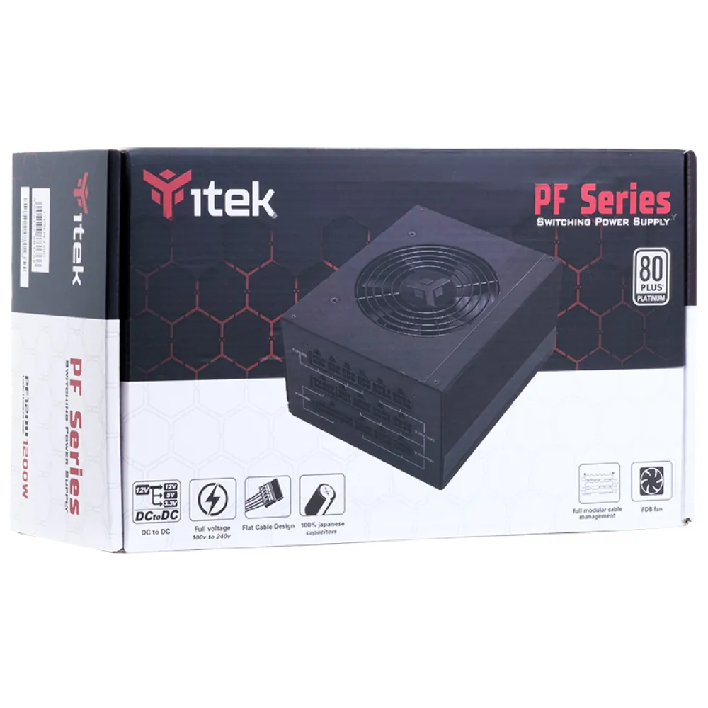 itek PF1200 EVO Alimentatore 1200W 80 PLUS Platinum ATX Nero