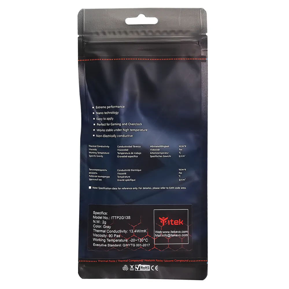 itek TG-213 compontente del dissipatore di calore Pasta termica 13,4 W/m·K 2 g