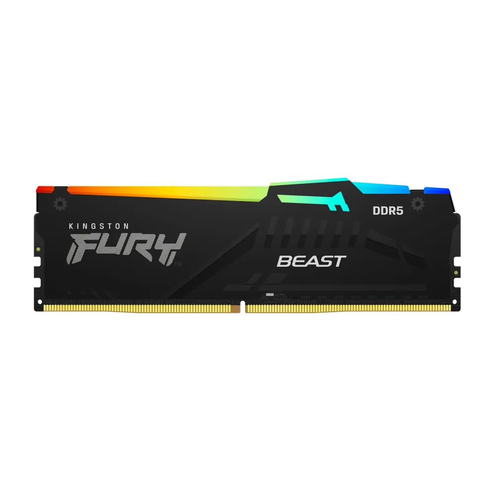 Kingston FURY Beast RGB AMD EXPO/Intel XMP 32GB (1x32GB) - DDR5 5600MHz, CL40, RGB, Nero