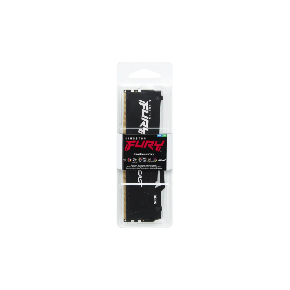 Kingston FURY Beast RGB AMD EXPO/Intel XMP 32GB (1x32GB) - DDR5 5600MHz, CL40, RGB, Nero