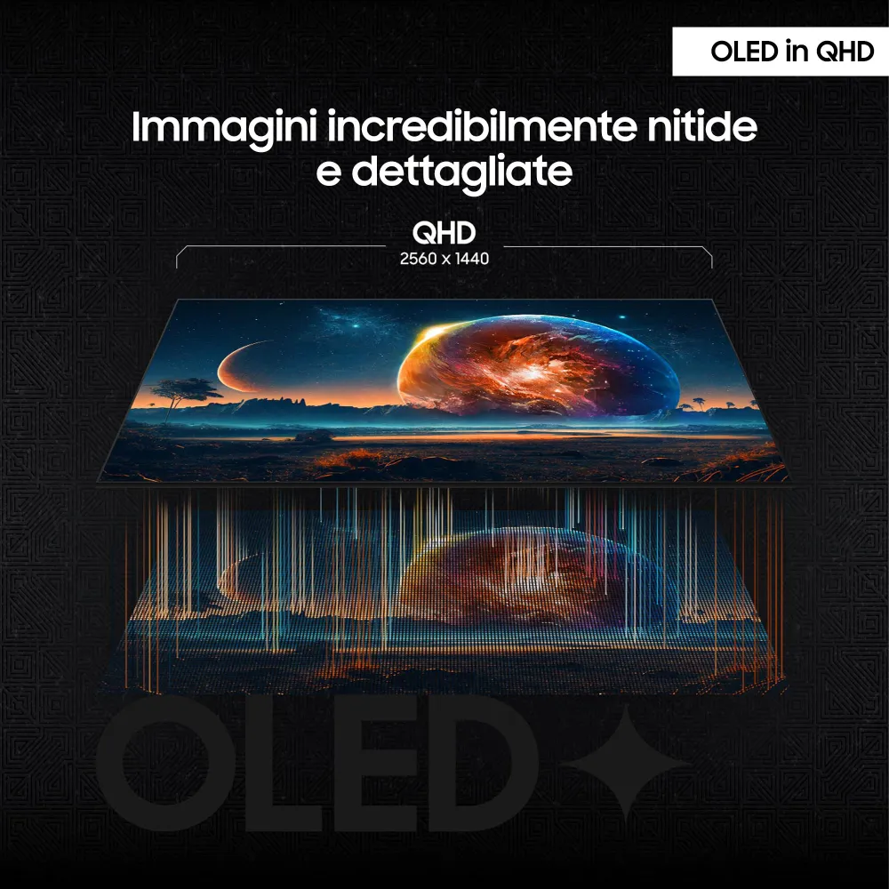 Samsung Odyssey OLED G6 (G61SD) 27" QHD 360Hz 0.03ms Illuminazione CoreSync