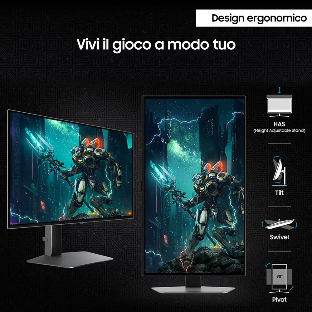 Samsung Odyssey OLED G6 (G61SD) 27" QHD 360Hz 0.03ms Illuminazione CoreSync