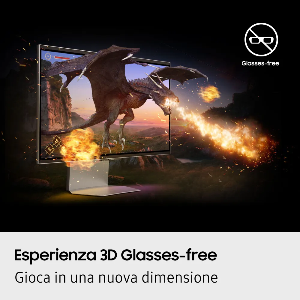 Samsung Odyssey 3D G90XF 27" 4K UHD 165Hz 1ms Eye-Tracking 3D Hub USB