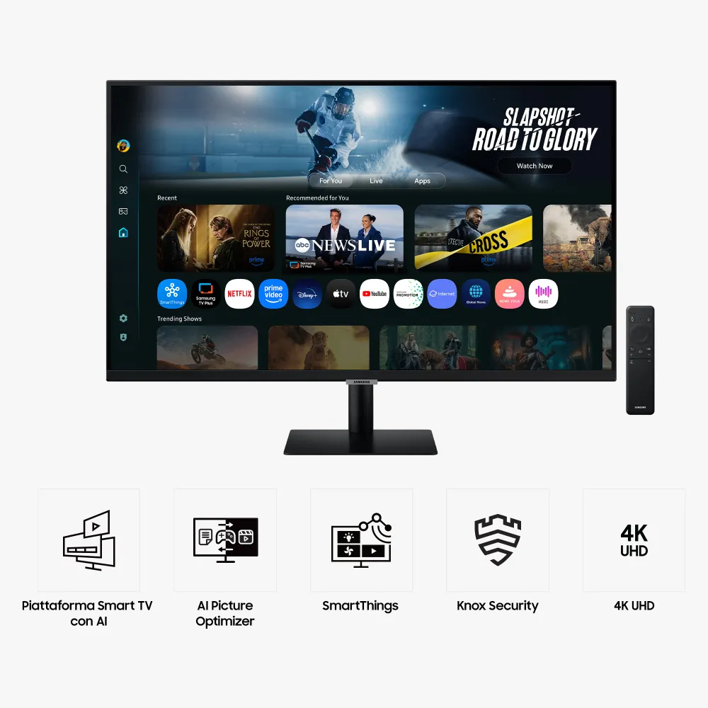 Samsung Smart Monitor M7 (M70F) 32" 4K UHD 60Hz VA USB-C Hub USB