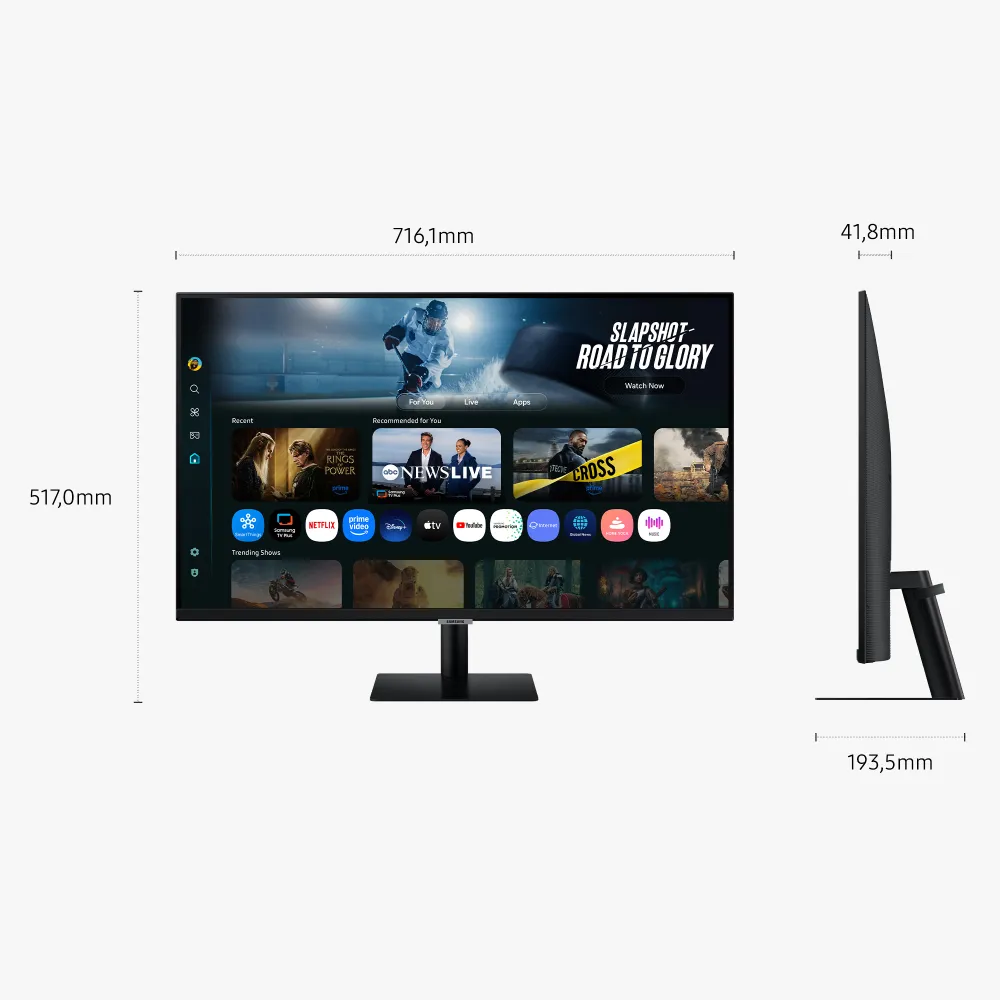 Samsung Smart Monitor M7 (M70F) 32" 4K UHD 60Hz VA USB-C Hub USB