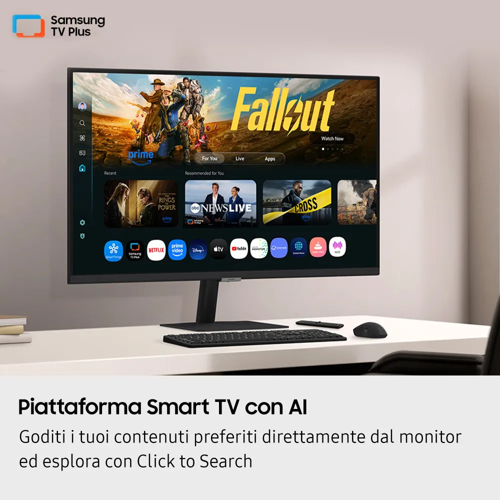 Samsung Smart Monitor M7 (M70F) 32" 4K UHD 60Hz VA USB-C Hub USB