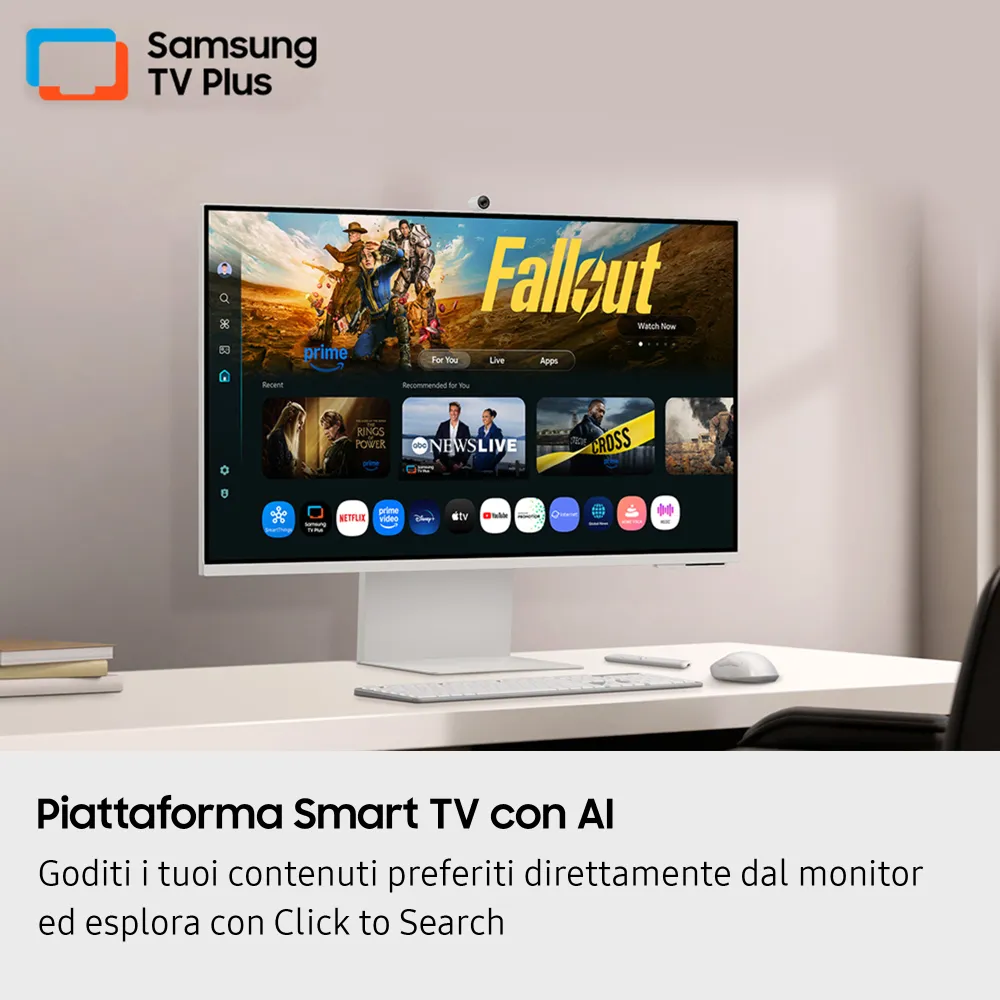 Samsung Smart Monitor M8 (M80F) 32" 4K UHD 60Hz Pivot USB-C SlimFit Cam