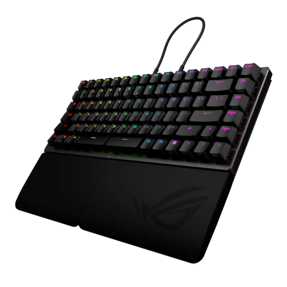 Asus ROG Falcata HFX V2 - Tastiera Meccanica Wireless Layout US, Switch Hall Effect (HE), PBT Keycaps