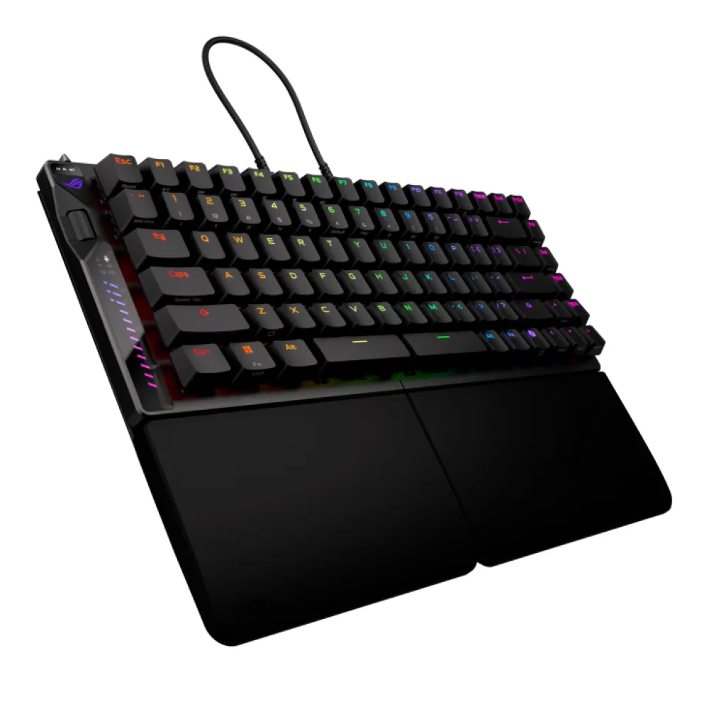 Asus ROG Falcata HFX V2 - Tastiera Meccanica Wireless Layout US, Switch Hall Effect (HE), PBT Keycaps