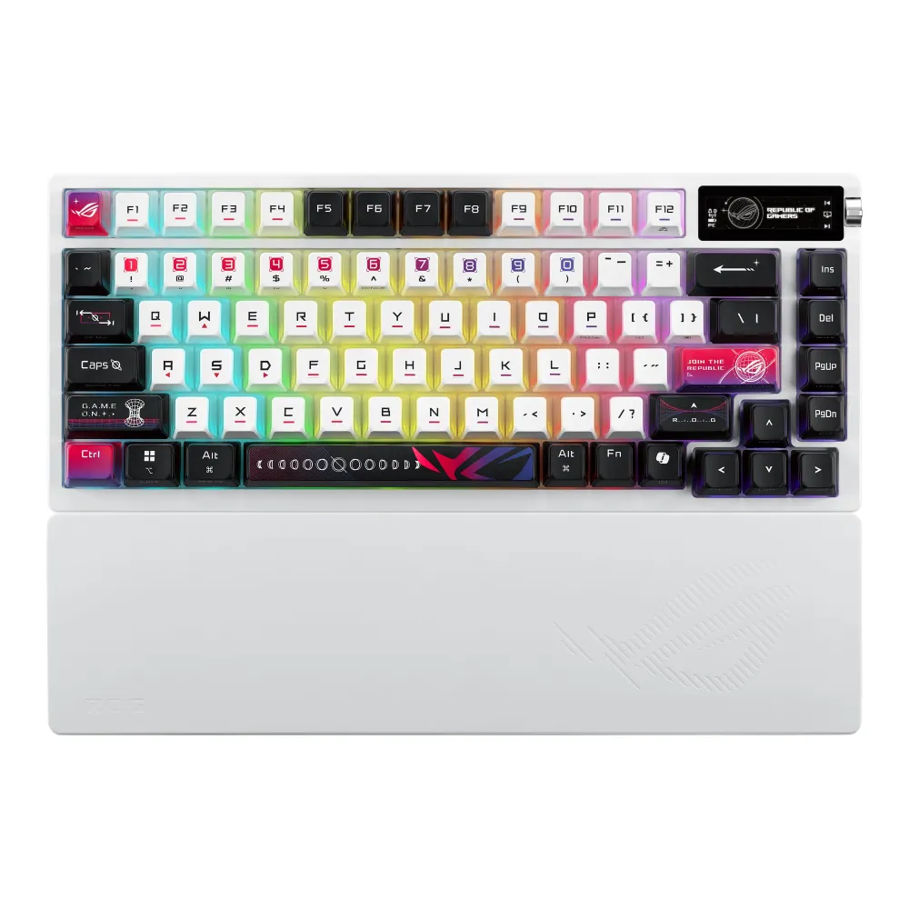 Asus ROG Azoth X - Tastiera Meccanica Wireless Layout US, Switch ROG NX Storm V2, PBT Keycaps