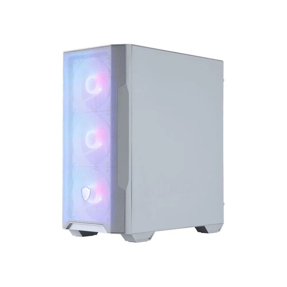 MSI MAG FORGE M100R Midi Tower Trasparente, Bianco