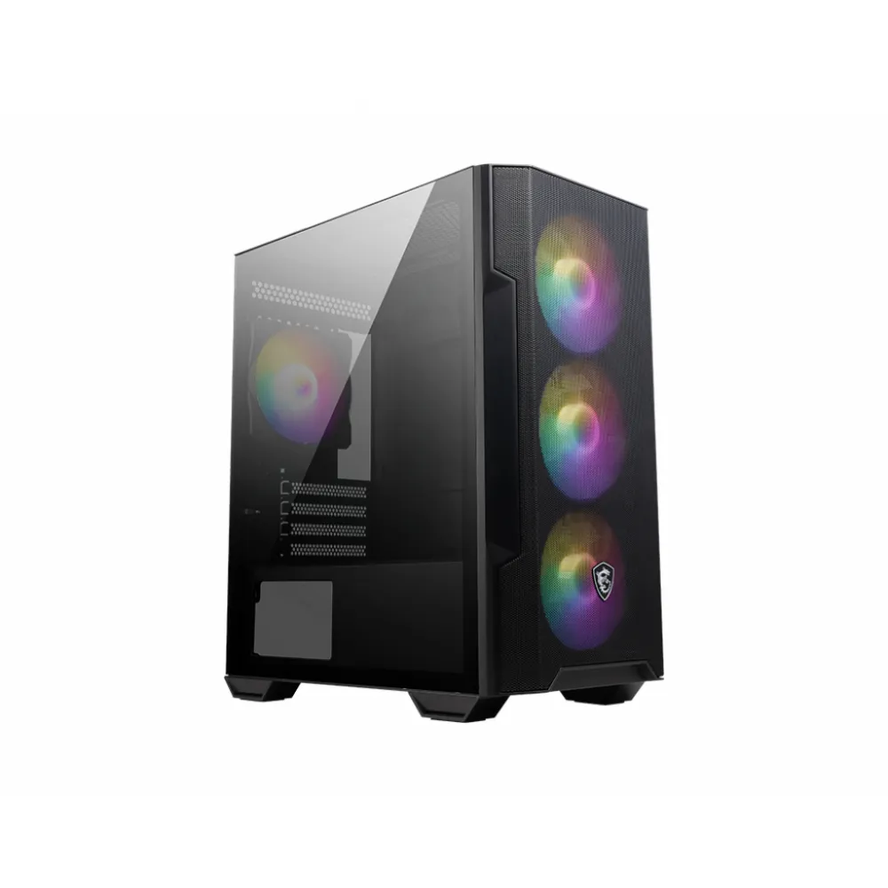 MSI MAG FORGE M100R computer case Midi Tower Nero, Trasparente