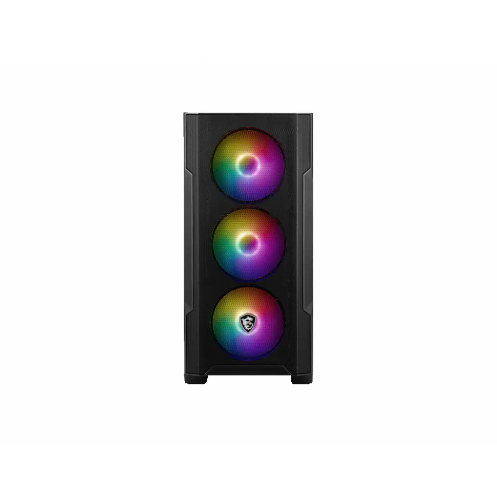 MSI MAG FORGE M100R computer case Midi Tower Nero, Trasparente