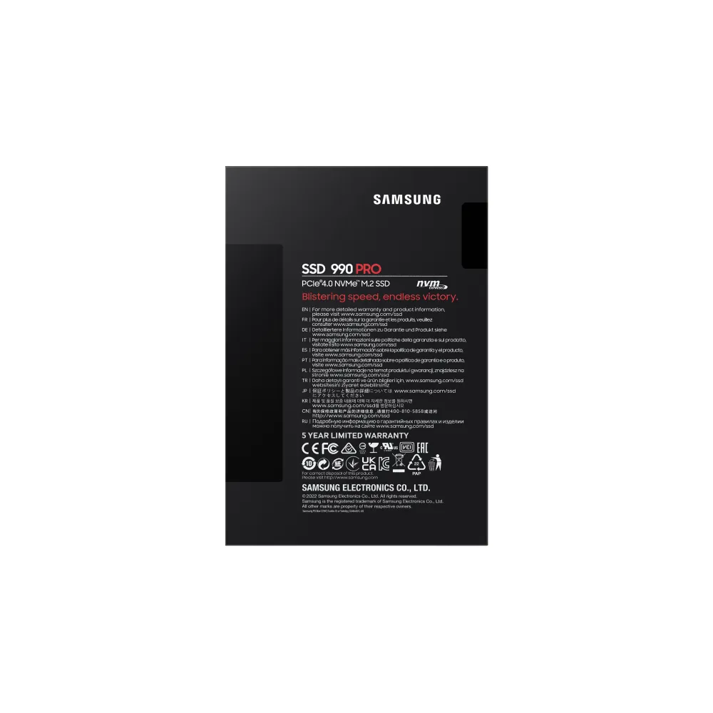 Samsung 990 Pro SSD 2TB M.2 NVMe PCIe 4.0 7450/6900 MB/s