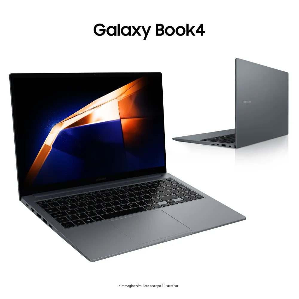 Samsung Galaxy Book4 Intel Core 7 150U Notebook 39,6 cm (15.6") Full HD 16 GB LPDDR4x-SDRAM 1 TB SSD NVIDIA GeForce MX570 Wi-Fi 6 (802.11ax) Windows 11 Pro Grigio
