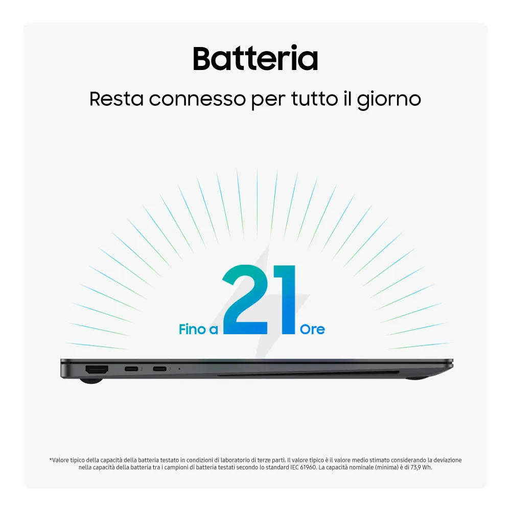 Samsung Galaxy Book5 Pro Intel Core Ultra 7 256V Notebook (14") Touch screen WQXGA+ 16 GB LPDDR5x-SDRAM 512 GB SSD Wi-Fi 7 (802.11be) Windows 11 Home Grigio