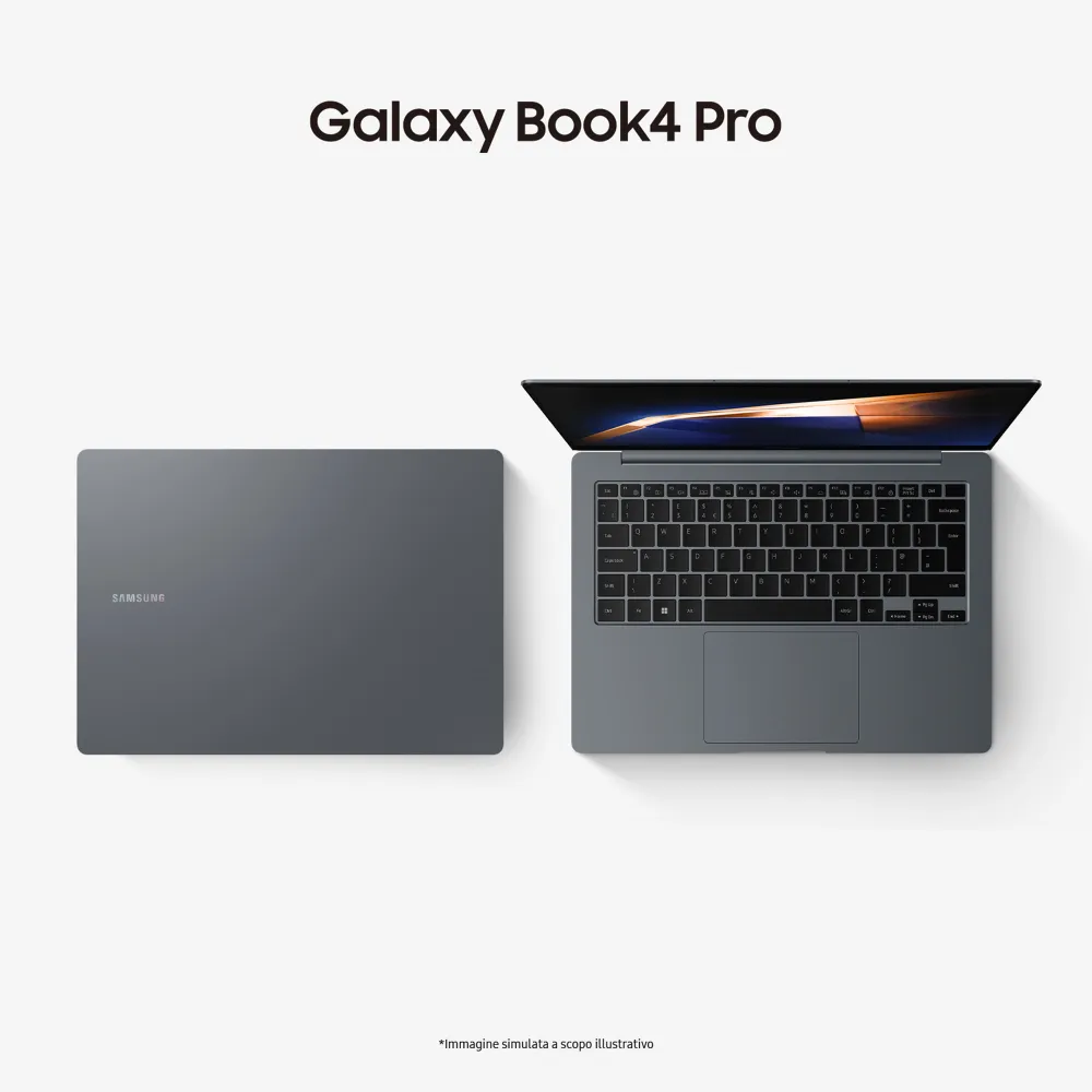 Samsung Galaxy Book4 Pro Intel Core Ultra 7 155H Notebook 35,6 cm (14") Touch screen WQXGA+ 16 GB LPDDR5x-SDRAM 1 TB SSD Wi-Fi 6E (802.11ax) Windows 11 Pro Grigio