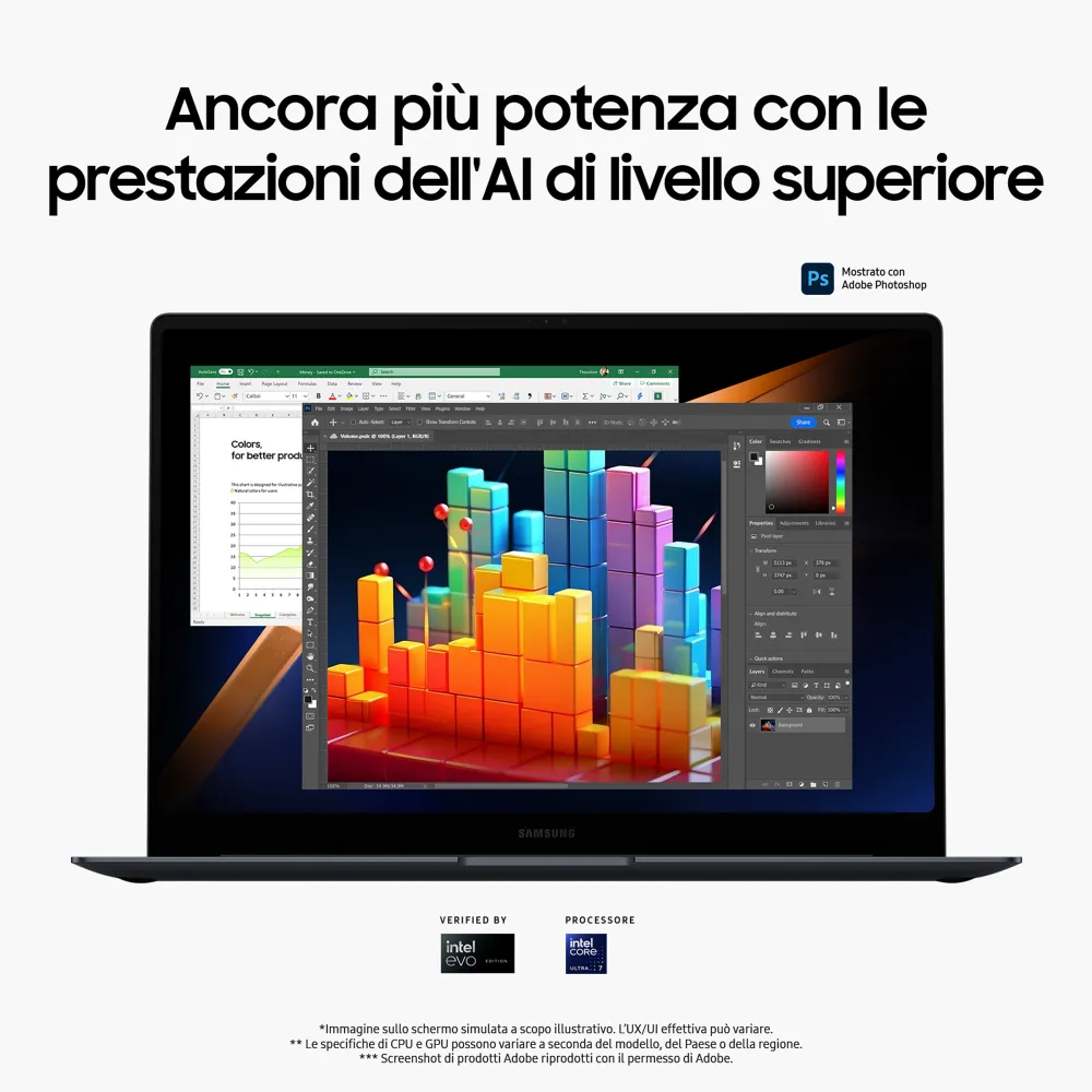 Samsung Galaxy Book4 Pro Intel Core Ultra 7 155H Notebook 40,6 cm (16") Touch screen WQXGA+ 16 GB LPDDR5x-SDRAM 1 TB SSD Wi-Fi 6E (802.11ax) Windows 11 Pro Grigio