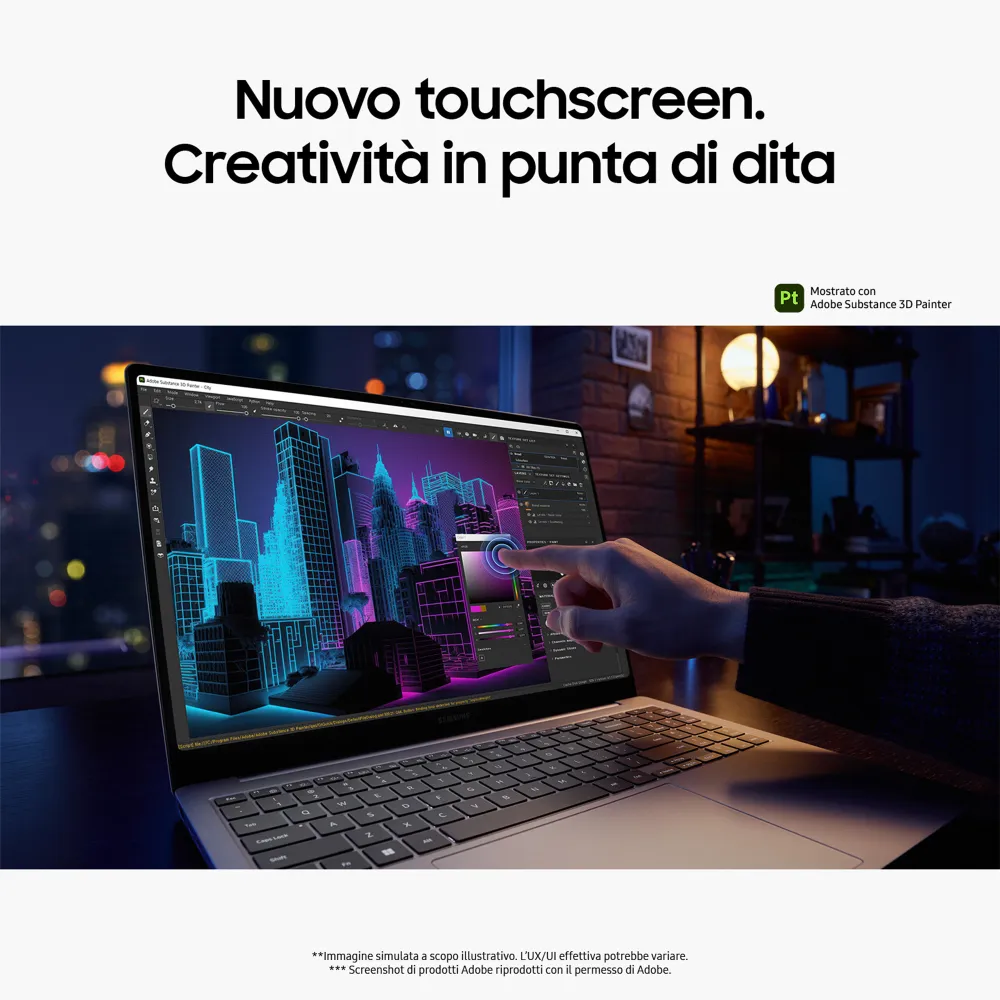 Samsung Galaxy Book4 Ultra Intel Core Ultra 7 155H Notebook 40,6 cm (16") Touch screen WQXGA+ 16 GB LPDDR5x-SDRAM 1 TB SSD NVIDIA GeForce RTX 4050 Wi-Fi 6E (802.11ax) Windows 11 Pro Grigio
