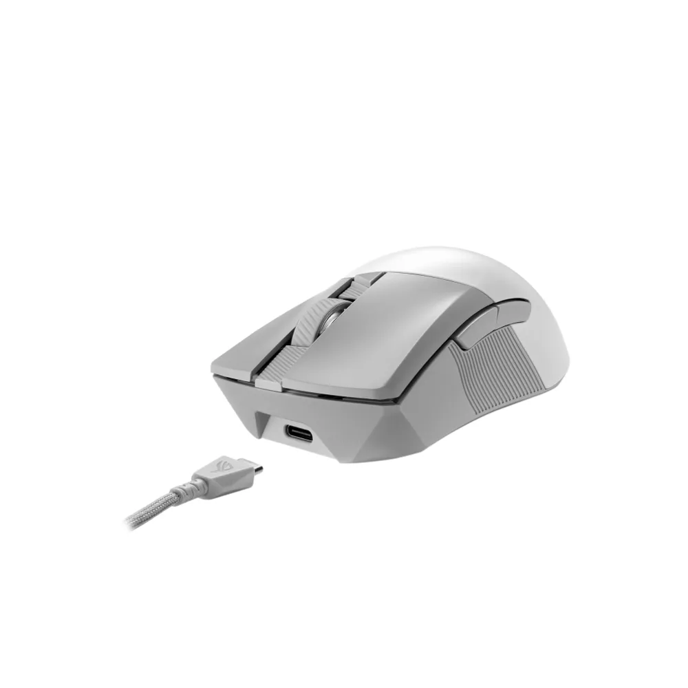 ASUS ROG Gladius III Wireless Aimpoint White mouse Gaming Mano destra RF Wireless + Bluetooth + USB Type-A Ottico 36000 DPI