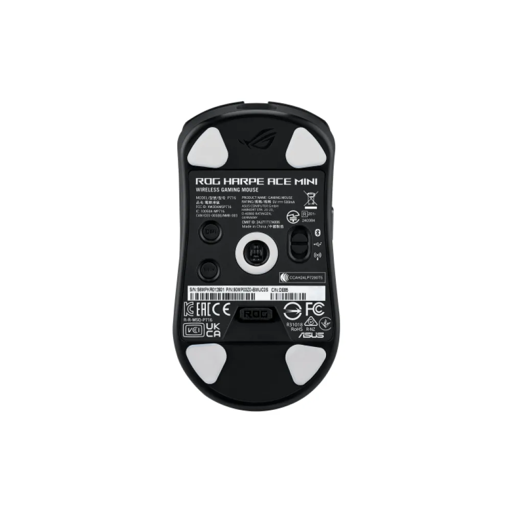 ASUS ROG Harpe Ace Mini mouse Gaming Ambidestro RF Wireless + Bluetooth + USB Type-C Ottico 42000 DPI