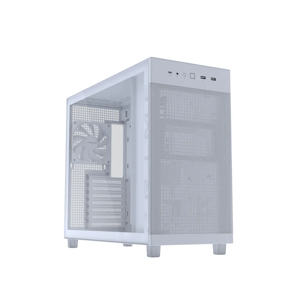 Asus Prime AP303 TG White Case Micro-ATX Vetro Temperato