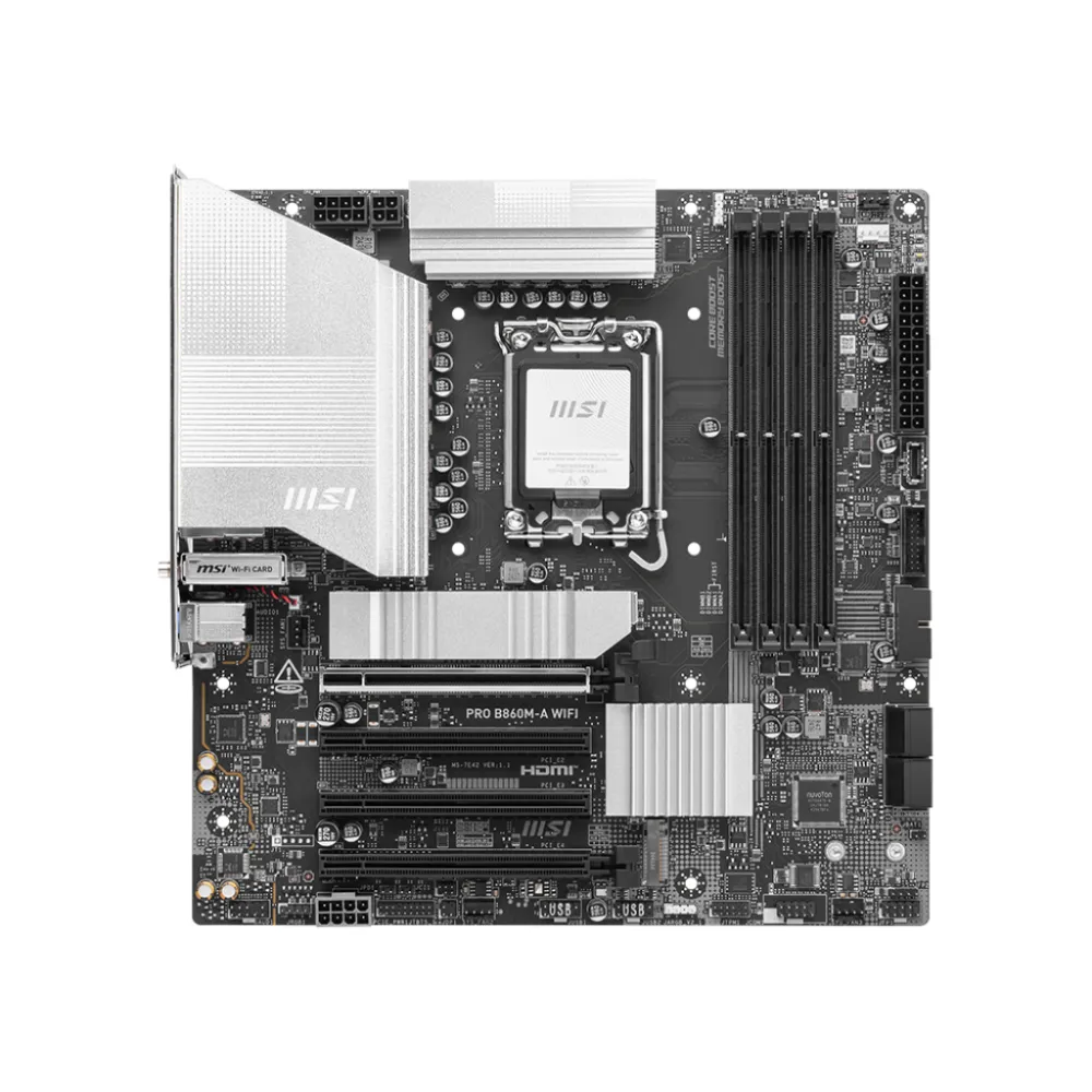 MSI PRO B860M-A Wi-Fi Intel B860 4*DDR5 3*M.2 4*SataIII sk1851 HDMI/DisplayPort mATX