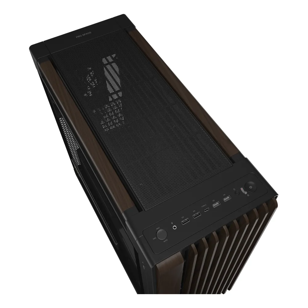 Asus ProArt PA602 Wood Modern Black Mid-Tower Legno Noce Vetro Temperato