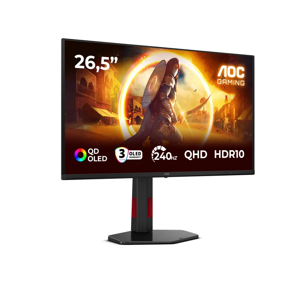 AOC Gaming Q27G4ZDR 26.5" QHD QD-OLED 240Hz 0.03ms Pivot Hub USB