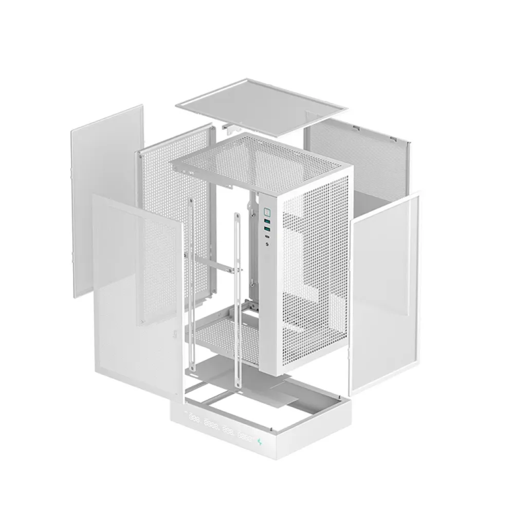 DeepCool R-CH170-WHNPI0D-G-1 computer case Tower Bianco