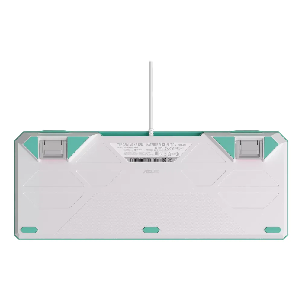 Asus TUF Gaming K3 Gen II Hatsune Miku Edition - Tastiera Ottico-Meccanica Layout US, Edizione Limitata Miku, PBT Keycaps